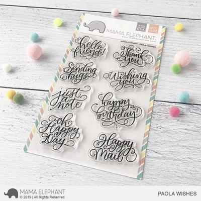 Mama Elephant Clear Stamps - Paola's Wishes